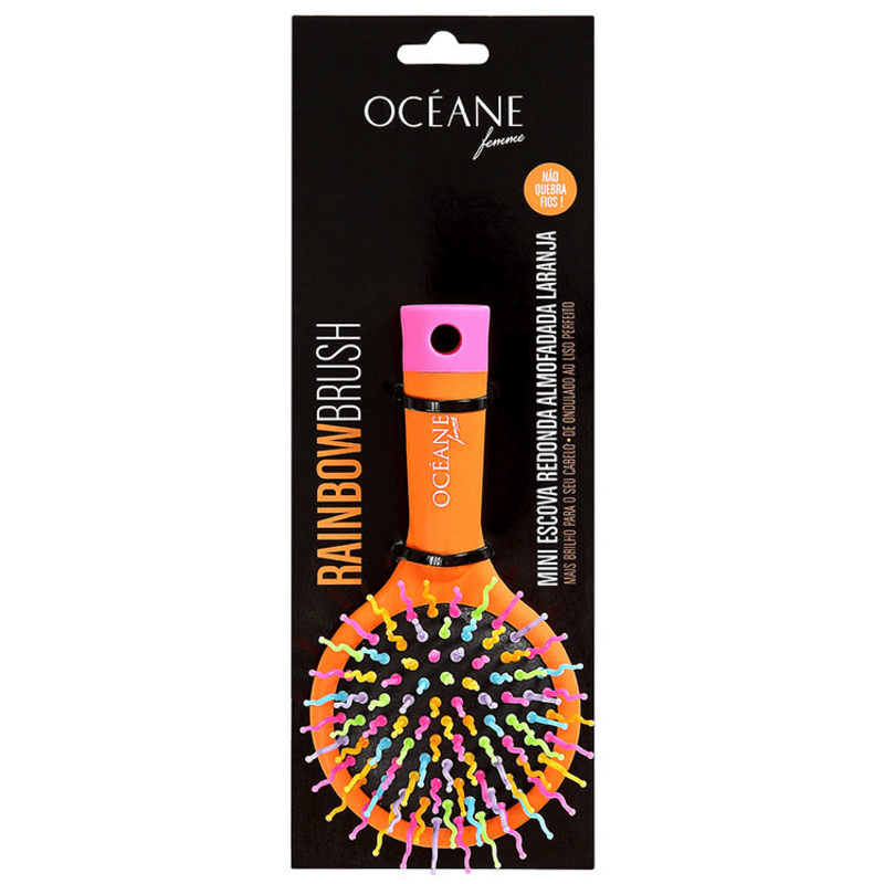 Océane Femme Rainbow Brush Laranja - Escova Almofadada Pequena