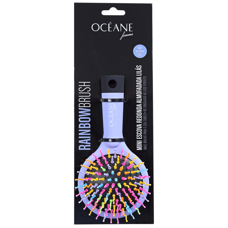 Océane Femme Rainbow Brush Lilás - Escova Almofadada Pequena