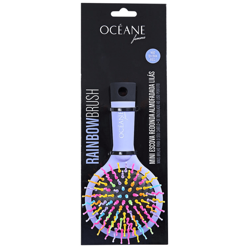 Océane Femme Rainbow Brush Lilás - Escova Almofadada Pequena