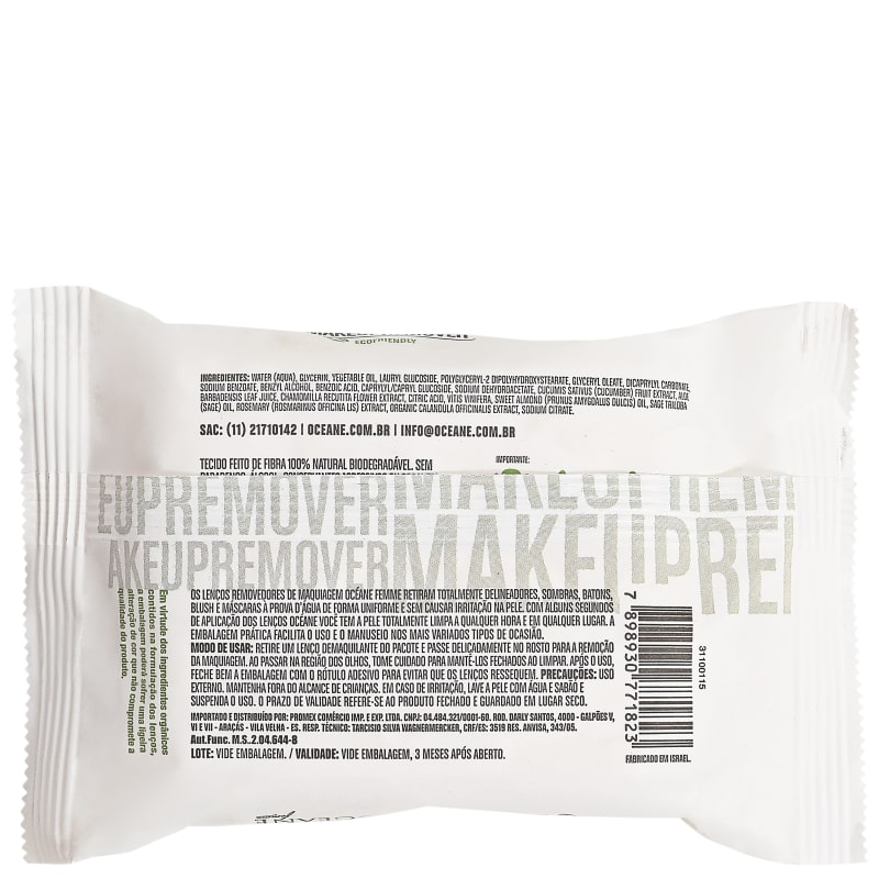 Océane Femme Eco Make Up Remover - Lenço Demaquilante (20unidades)