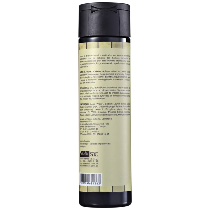 Sweet Hair Barbados - Shampoo Masculino 250ml