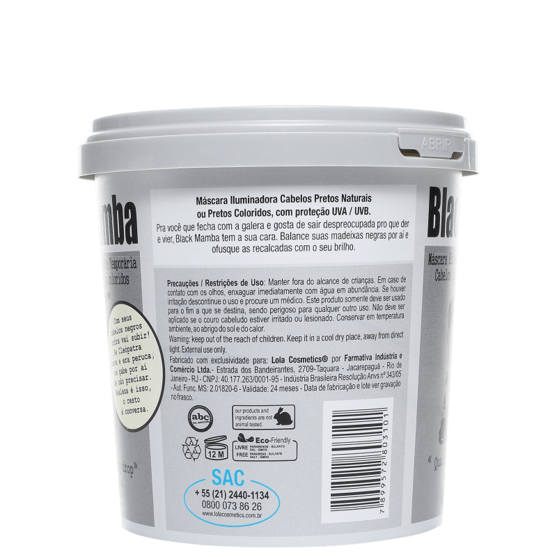 Lola Cosmetics Black Mamba - Máscara Tonalizante 1kg