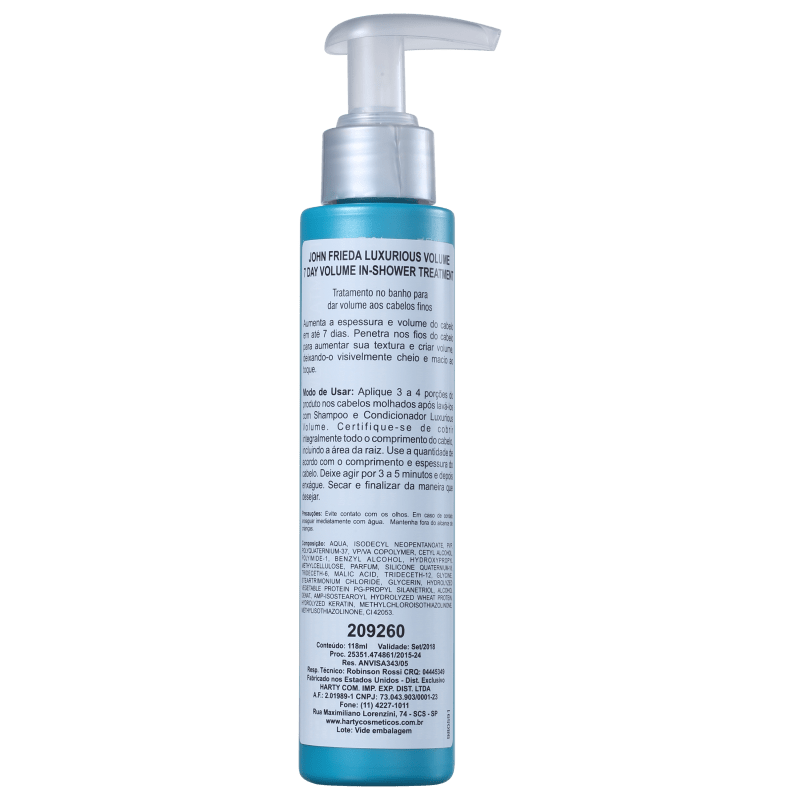 John Frieda Luxurious Volume 7 Day In-Shower Treatment - Texturizador de Volume 118ml