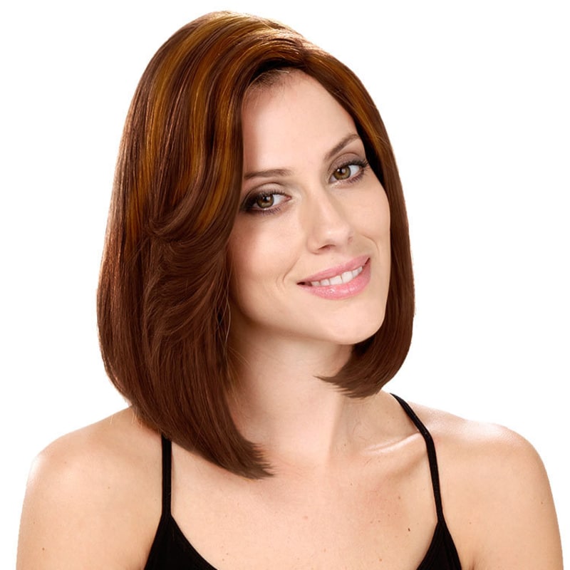 Crown Wigs Bianca Cor Castanho Médio/Claro - Peruca 30cm