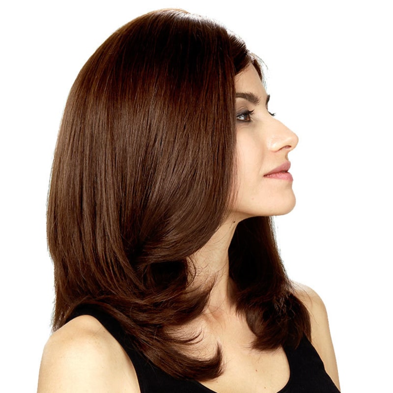 Crown Wigs Diana Cor Castanho Médio/ Claro/ Louro Escuro - Peruca 45cm