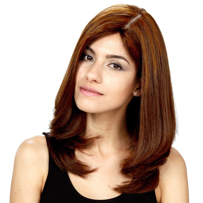 Crown Wigs Diana Cor Castanho Médio/ Claro - Peruca 45cm