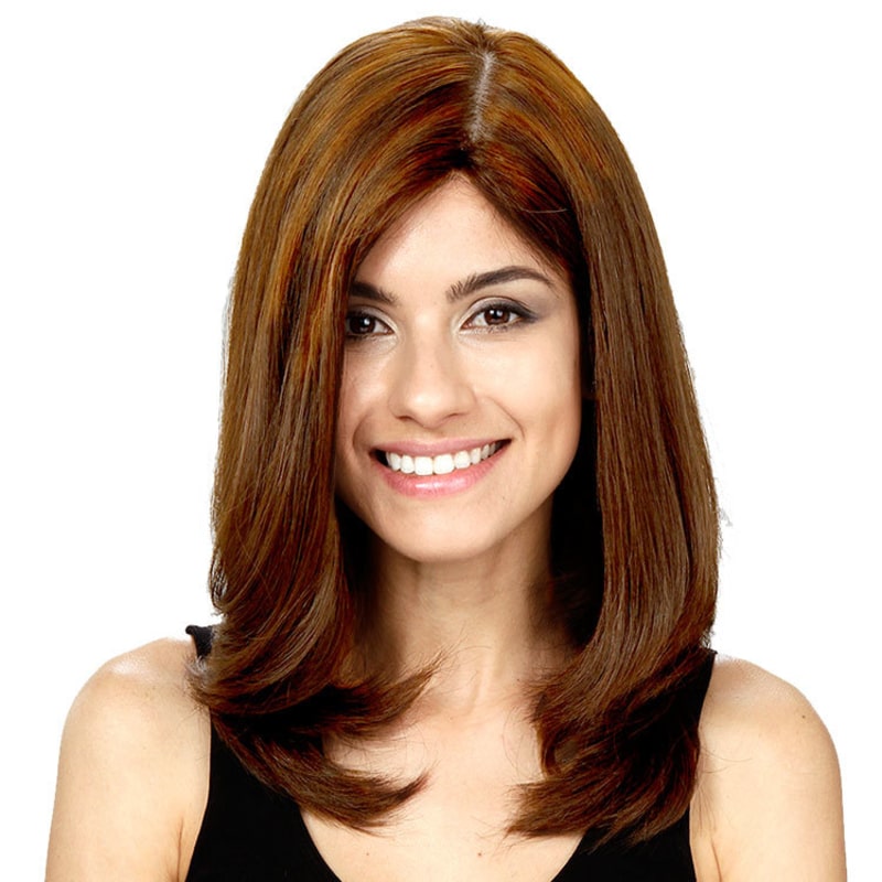 Crown Wigs Diana Cor Castanho Médio/ Claro - Peruca 45cm