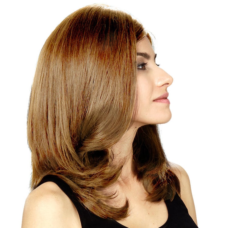 Crown Wigs Diana Cor Castanho Claro/ Louro Médio - Peruca 45cm