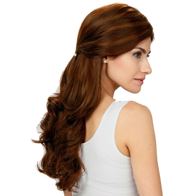 Crown Wigs Estela Cor Castanho Médio/Claro - Peruca 56cm