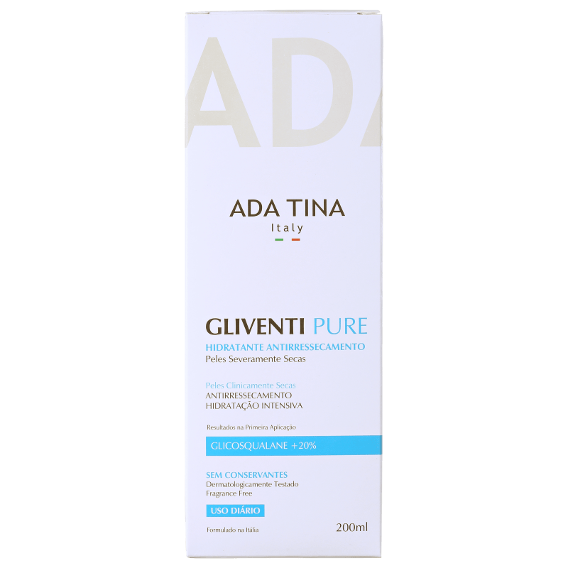 Ada Tina Gliventi Pure - Creme Hidratante Antirressecamento 200ml