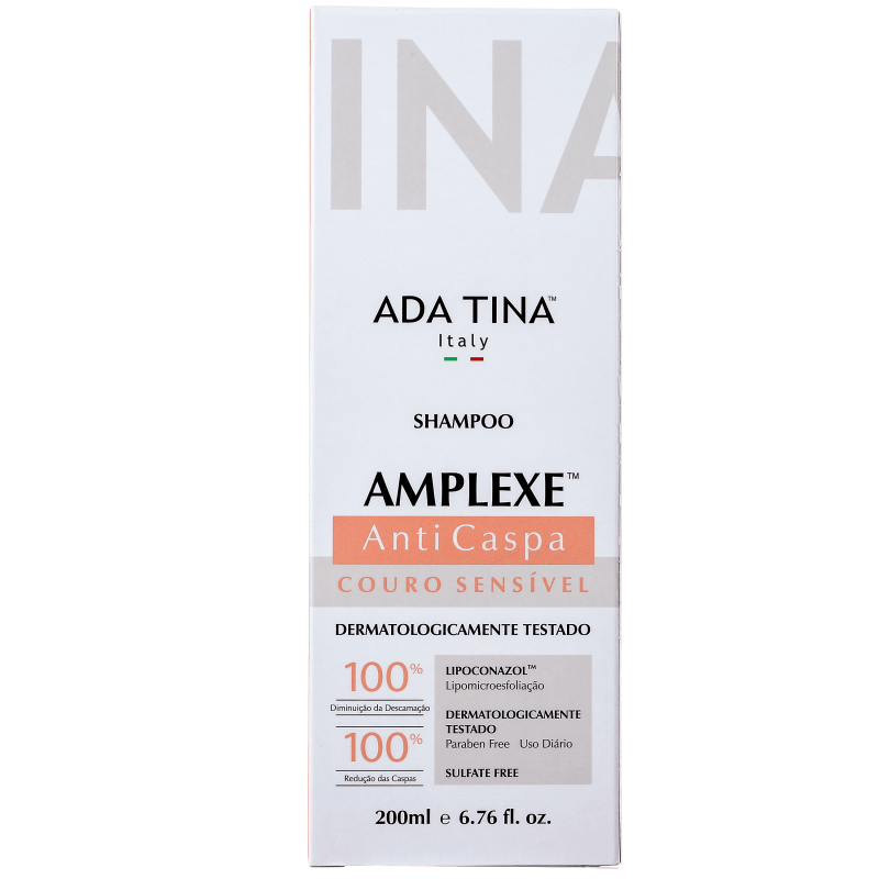 Ada Tina Amplexe Anticaspa Couro Sensível - Shampoo 200ml