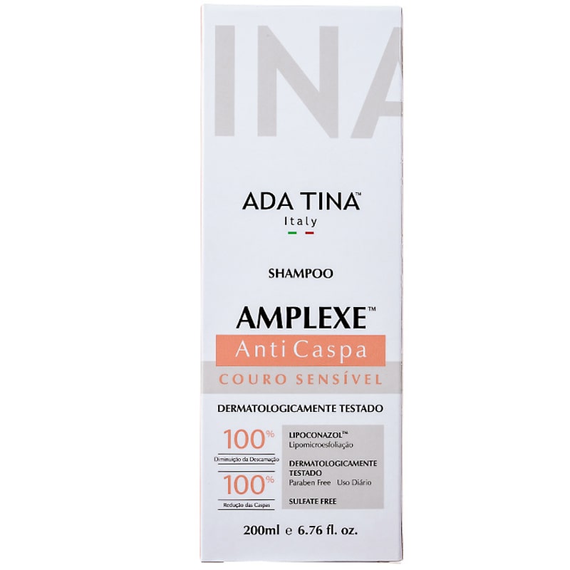 Ada Tina Amplexe Anticaspa Couro Sensível - Shampoo 200ml