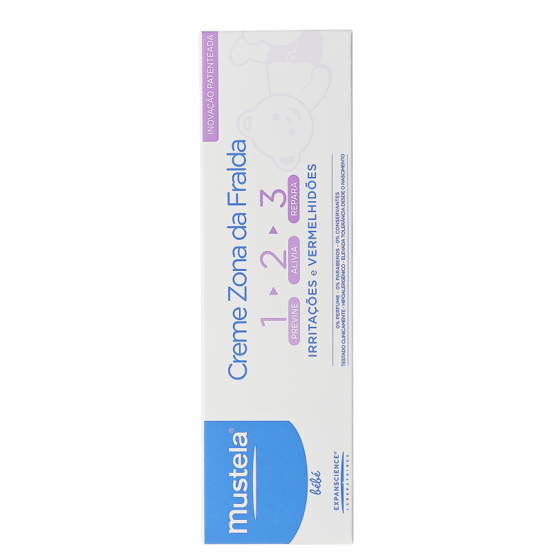Mustela Bébé Creme Vitaminado Preventivo 123 - Creme para Assaduras 110g