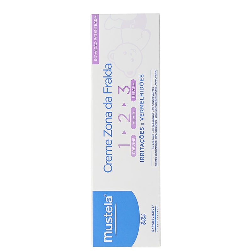 Mustela Bébé Creme Vitaminado Preventivo 123 - Creme para Assaduras 110g