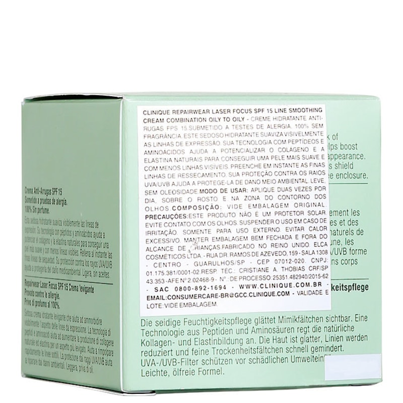 Clinique Repairwear Laser Focus SPF 15 Line Smoothing Cream 3 e 4 (pele oleosa) - Creme Anti-Idade 50ml