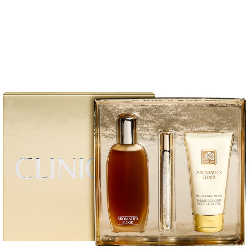 Conjunto Aromatics Elixir Riches Clinique Feminino - Eau de Parfum 100ml + Loção Corporal 75ml + Miniatura 10ml