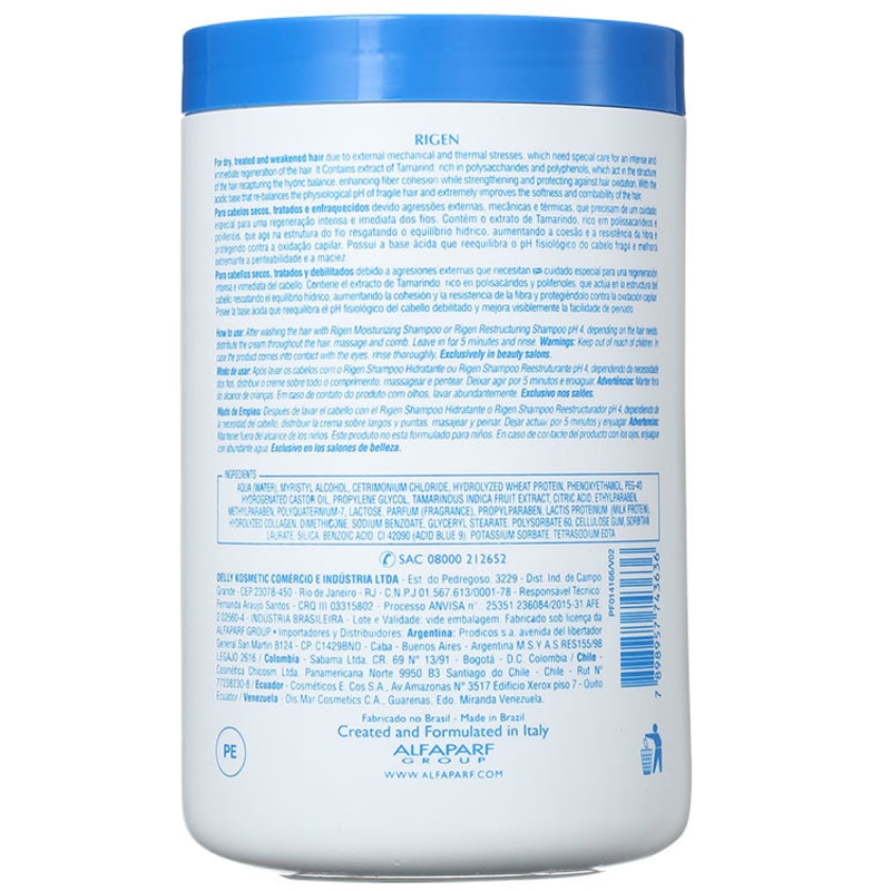 Alfaparf Rigen Tamarind Extract Ultra Regenerating Conditioner Mask - Máscara de Tratamento 1000ml