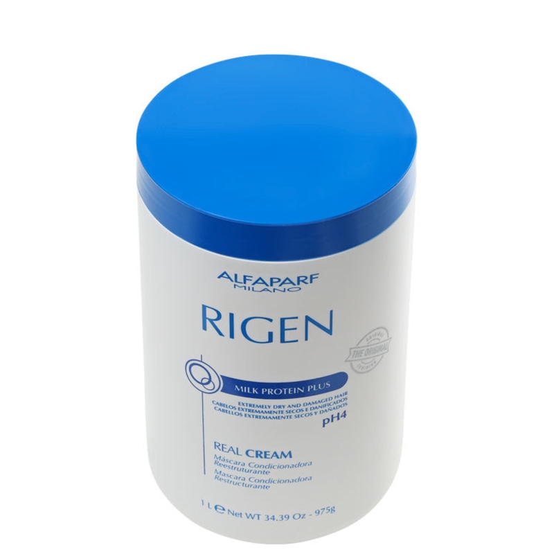 Alfaparf Rigen Milk Protein Plus Real Cream - Máscara de Tratamento 1000ml