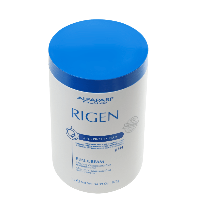 Alfaparf Rigen Milk Protein Plus Real Cream - Máscara de Tratamento 1000ml