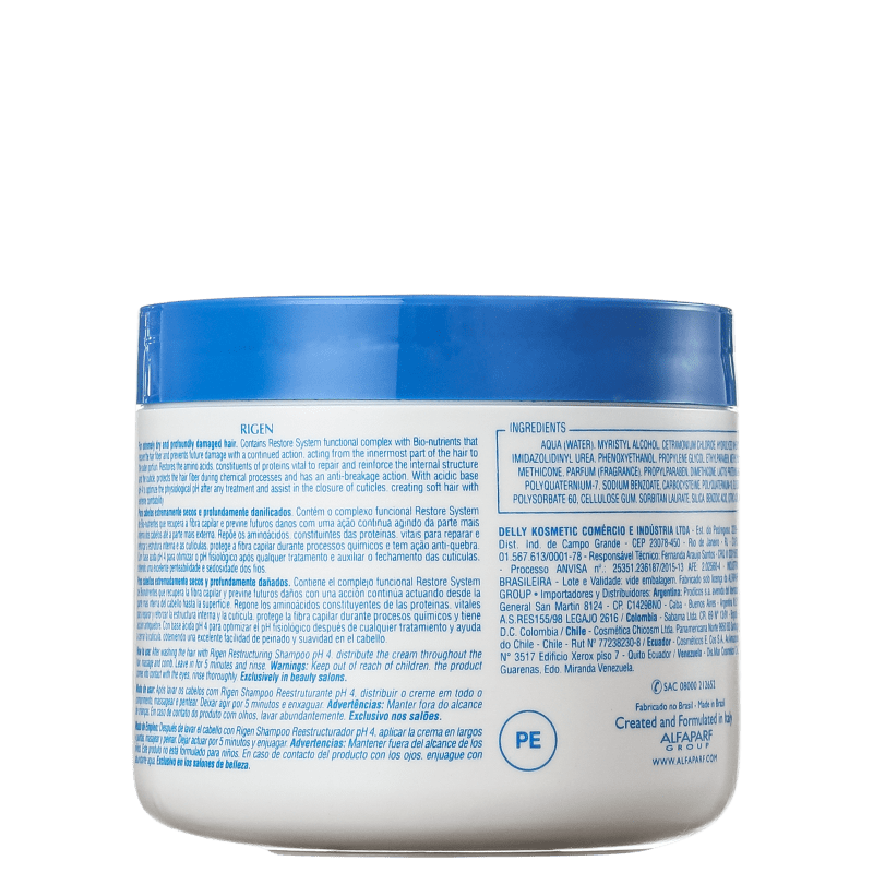 Alfaparf Rigen Restore System Ultra Restructuring Conditioner Mask - Máscara de Tratamento 500g