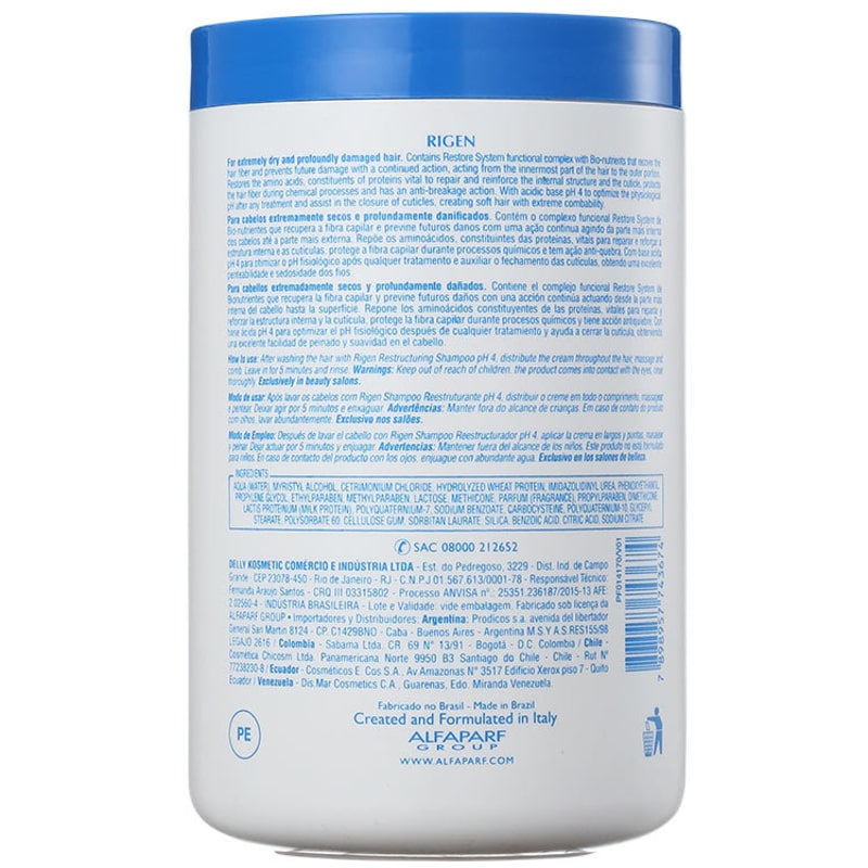 Alfaparf Rigen Restore System Ultra Restructuring Conditioner Mask - Máscara de Tratamento 1000ml