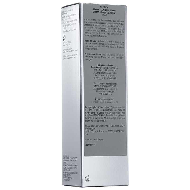 Shiseido Gentle Cleansing - Creme Limpeza Facial 125ml