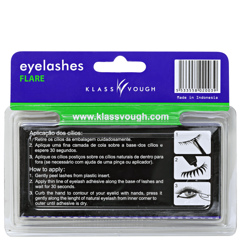Klass Vough Flare 9mm, 10mm, 12mm - Cílios Postiços