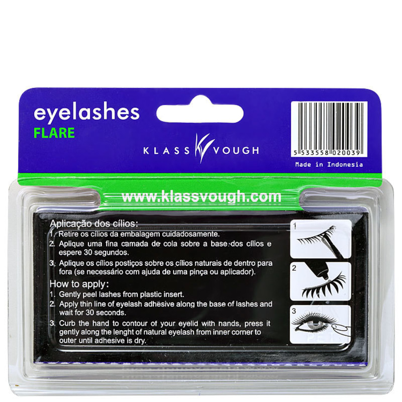 Klass Vough Flare 9mm, 10mm, 12mm - Cílios Postiços