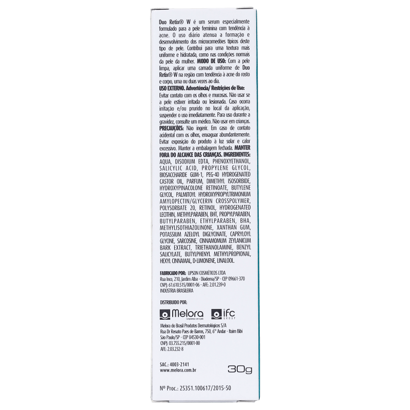 Melora Duo Retix W - Sérum para Acne 30g