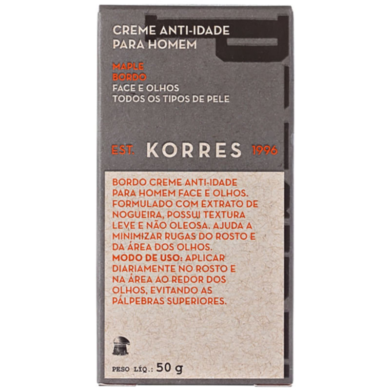 Korres Maple - Creme para Rugas e Anti-Idade 50g