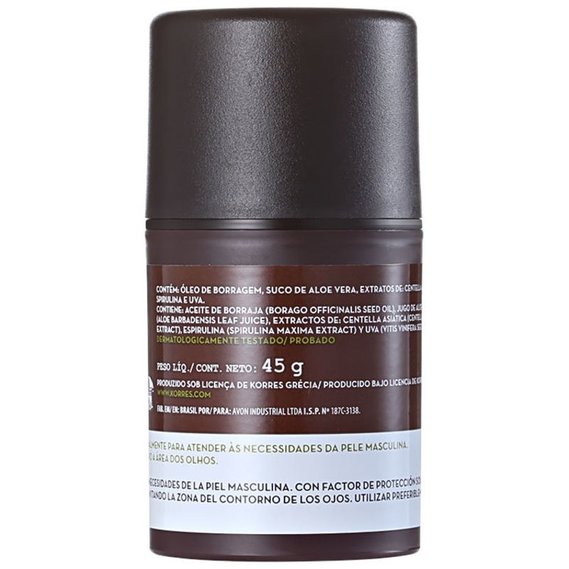 Korres Borage Para Homem - Hidratante Facial Anti-Brilho 45g