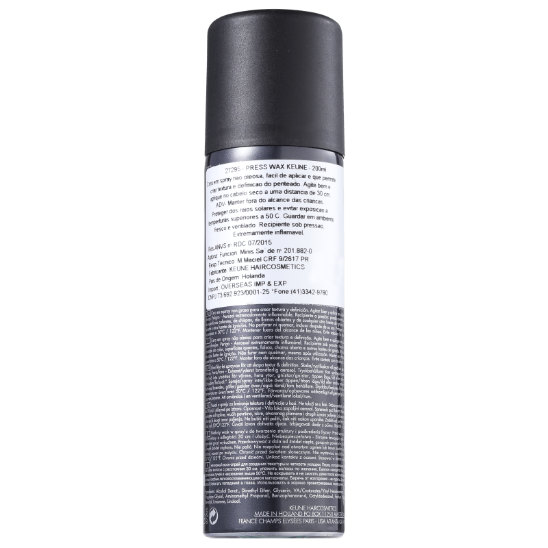 Keune Design Press Wax - Cera em Spray 200ml