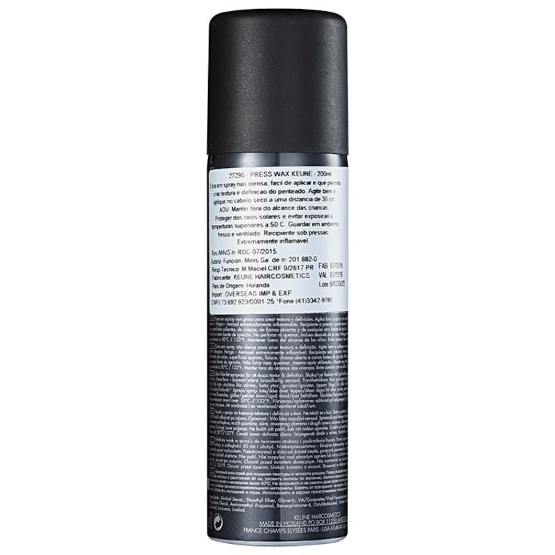 Keune Design Press Wax - Cera em Spray 200ml