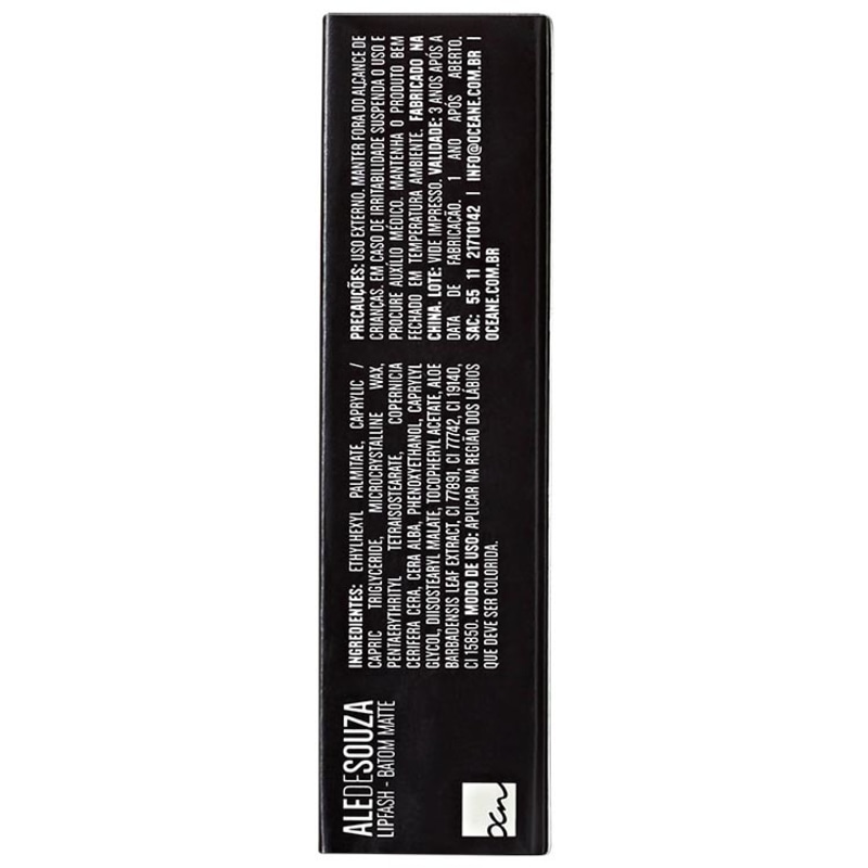 Océane Femme Ale de Souza Lip Fash Claudia - Batom Matte 3,2g