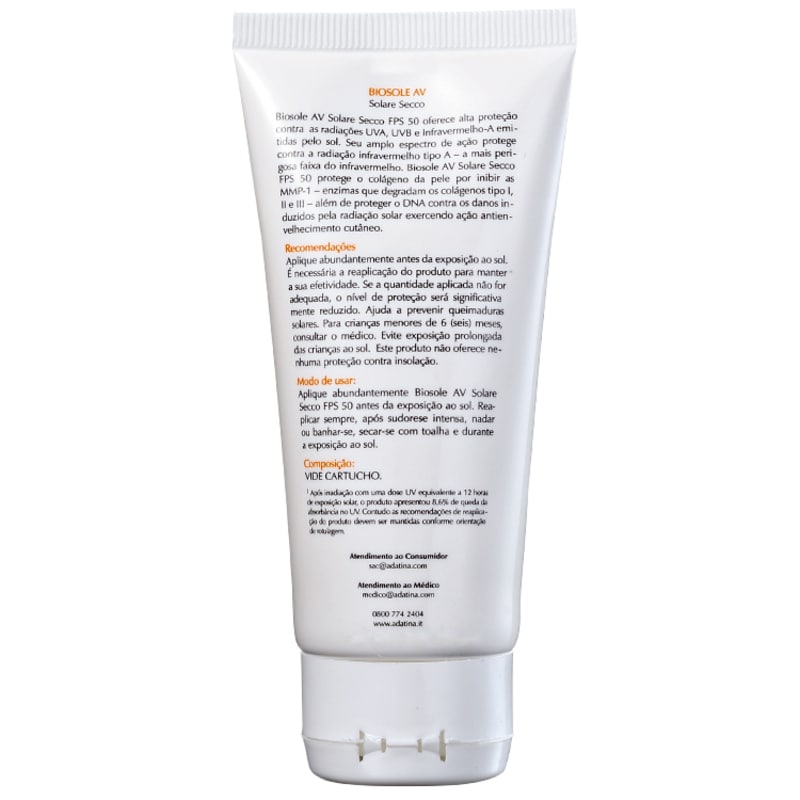 Ada Tina Biosole AV FPS 50 - Protetor Solar Facial 50g