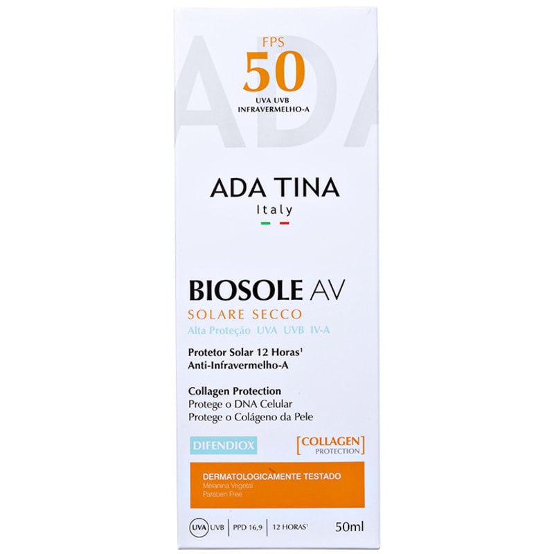 Ada Tina Biosole AV FPS 50 - Protetor Solar Facial 50g