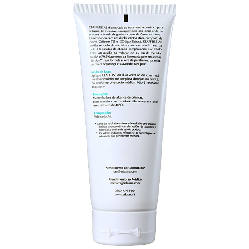 Ada Tina Claffeise AB - Creme Redutor Abdominal 200ml