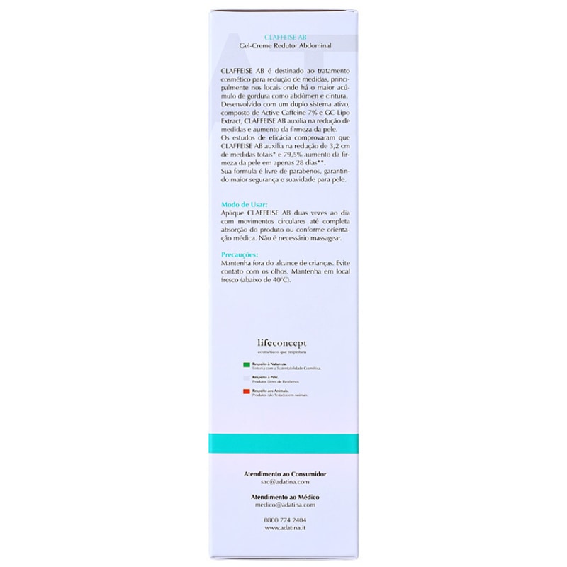 Ada Tina Claffeise AB - Creme Redutor Abdominal 200ml