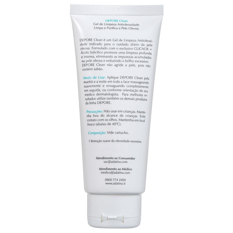 Ada Tina Depore Clean - Gel de Limpeza Facial 100ml