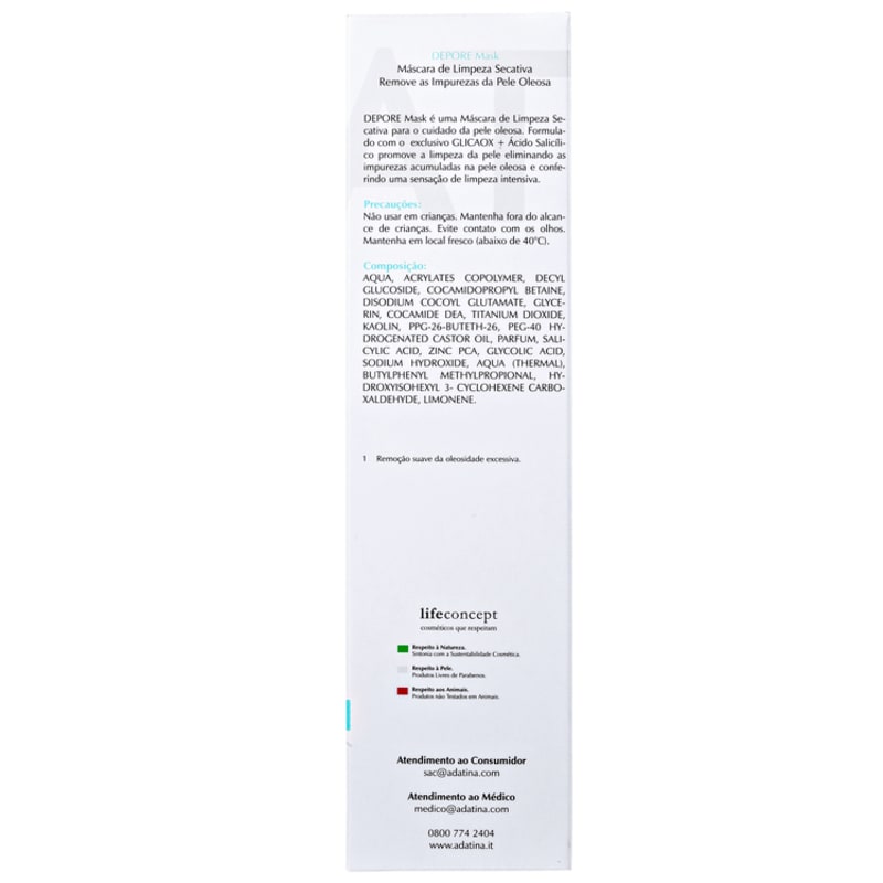 Ada Tina Depore Mask - Máscara de Limpeza Secativa 100ml