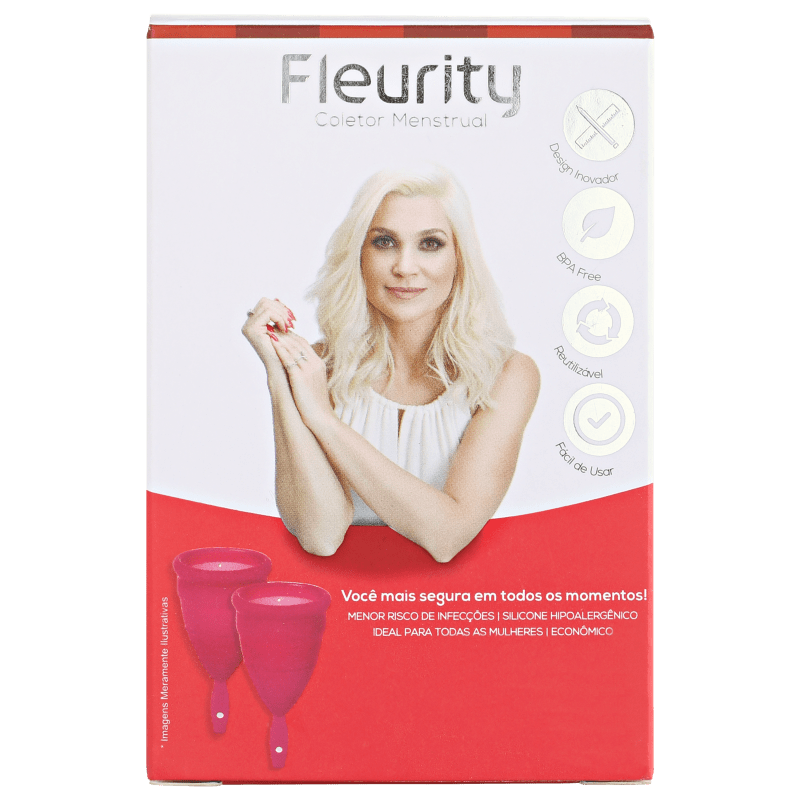 Fleurity Tipo 1 (+30 anos ou com filhos) - Coletor Menstrual (2 unidades)