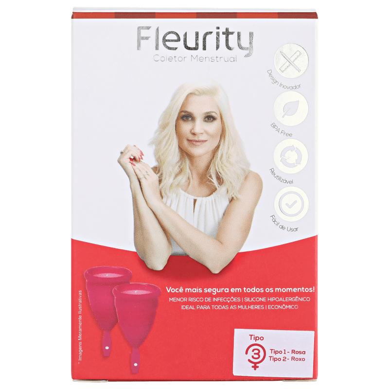 Fleurity Tipo 3 (dois tamanhos) - Coletor Menstrual (2 unidades)