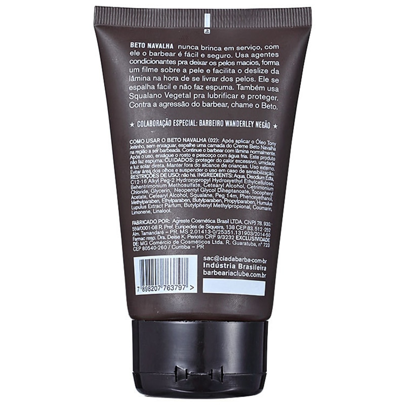 Barbearia Clube Beto Navalha n 02 - Creme de Barbear 120g