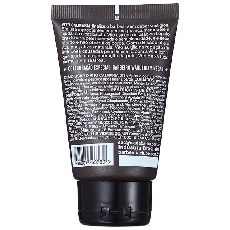 Barbearia Clube Vito Calmaria n 03 - Creme Pós-Barba 60g