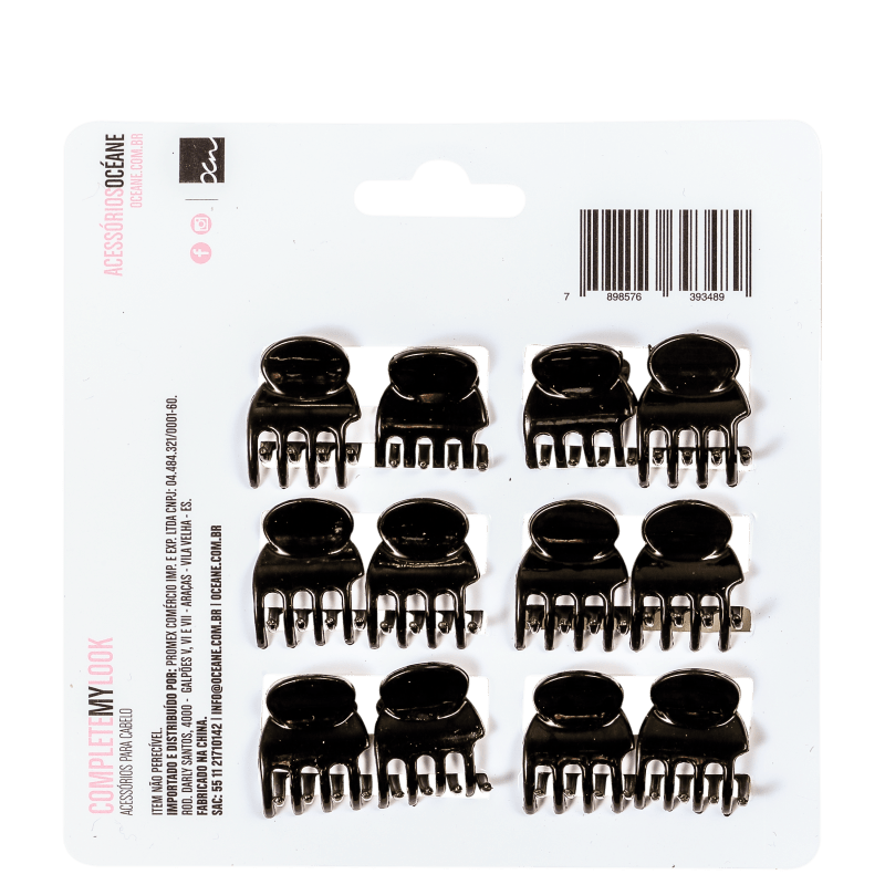 Océane Femme Complete My Look 145 Black - Mini Prendedor de Cabelo 12un