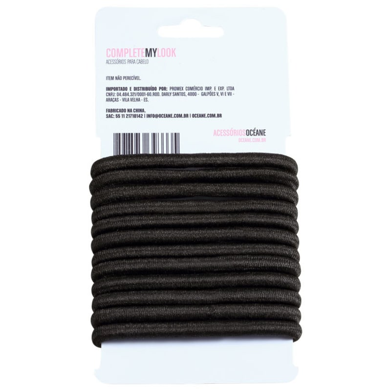 Océane Femme Complete My Look 134 Black - Kit de Elásticos para Cabelo