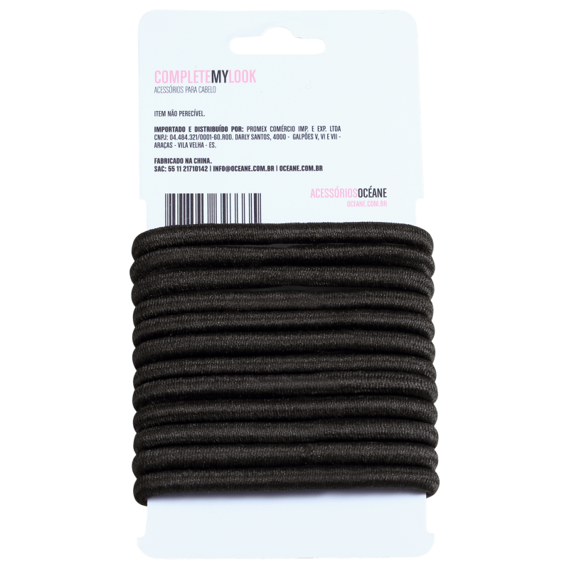 Océane Femme Complete My Look 134 Black - Kit de Elásticos para Cabelo