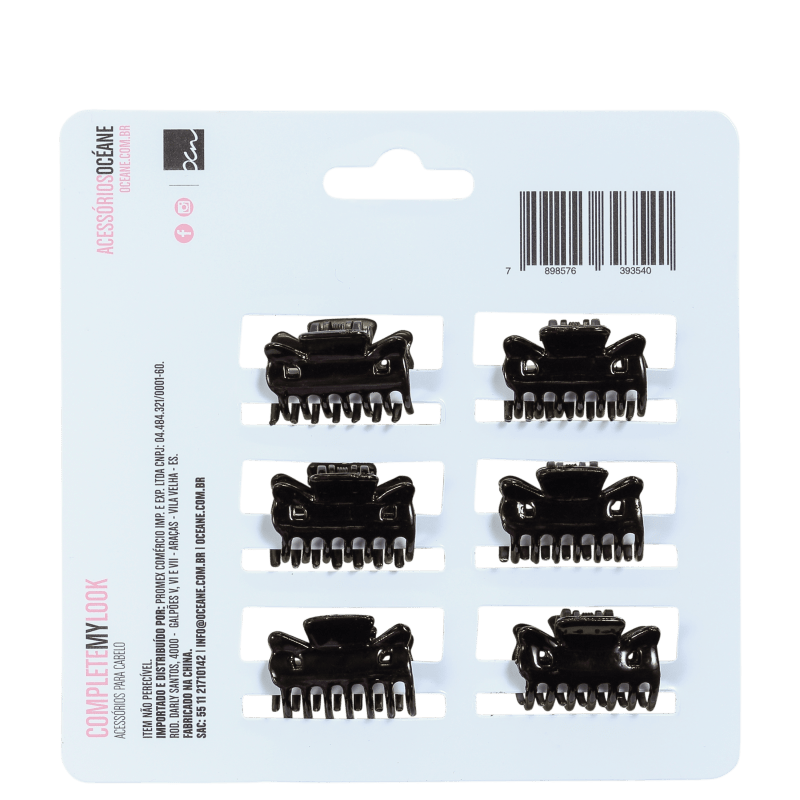Océane Femme Complete My Look 150 Black - Mini Prendedores de Cabelo