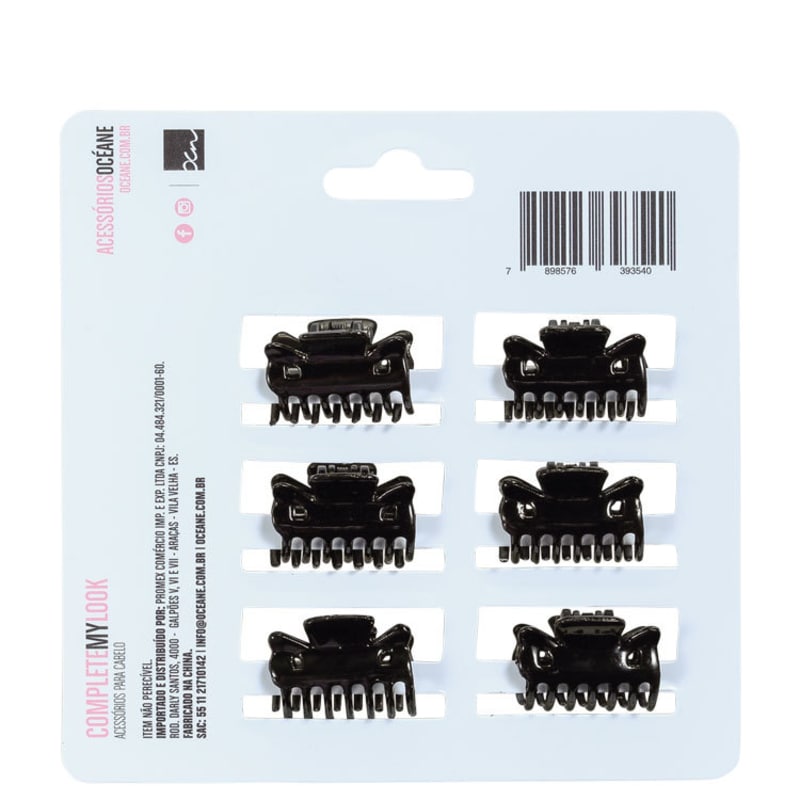 Océane Femme Complete My Look 150 Black - Mini Prendedores de Cabelo