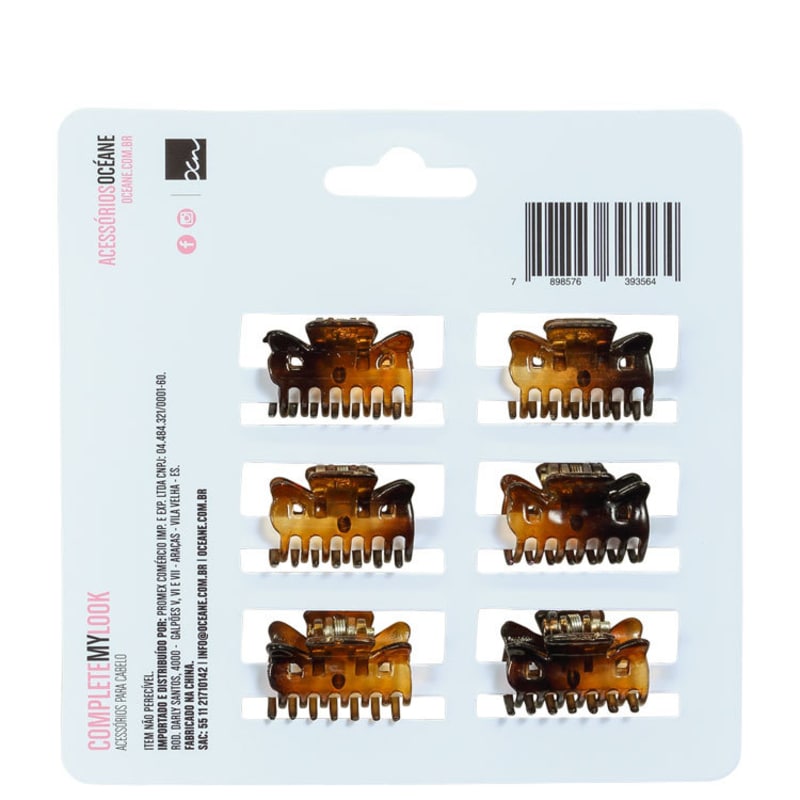 Océane Femme Complete My Look 152 Turtle Shell - Mini Prendedores de Cabelo